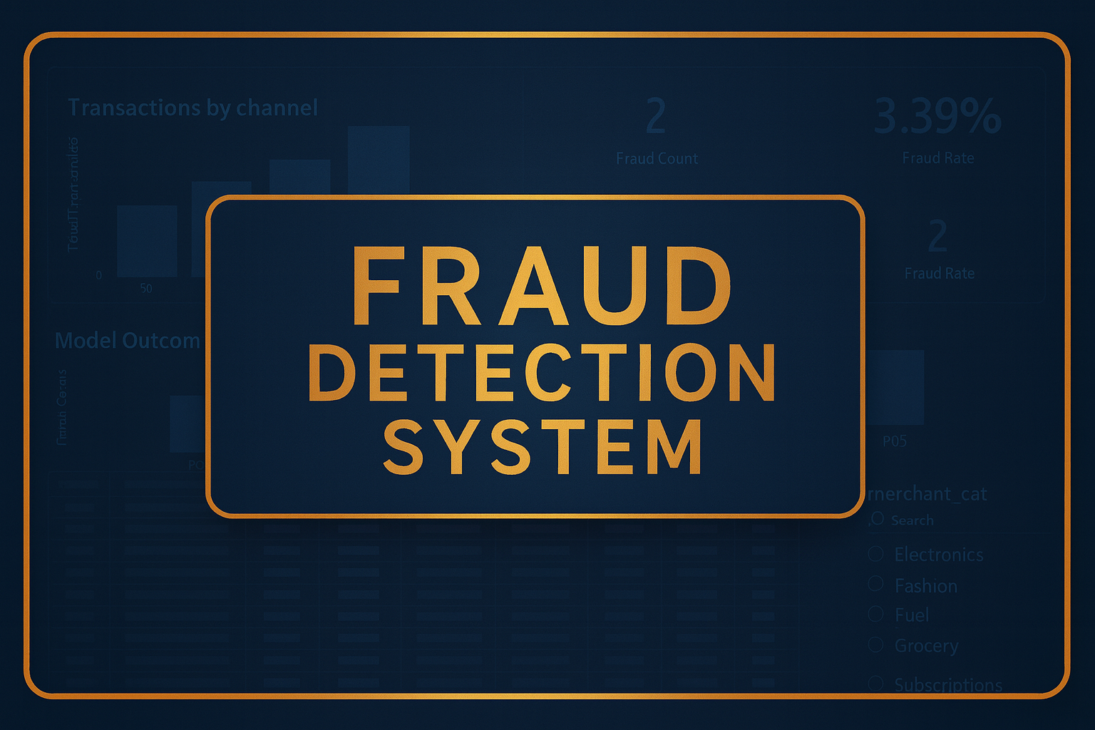 Fraud Detection System dashboard preview