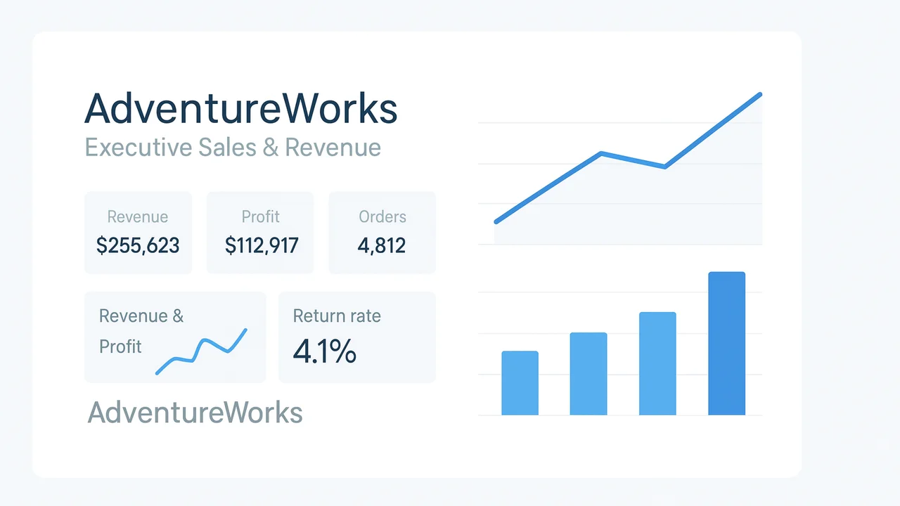 AdventureWorks Executive Sales & Revenue dashboard cover