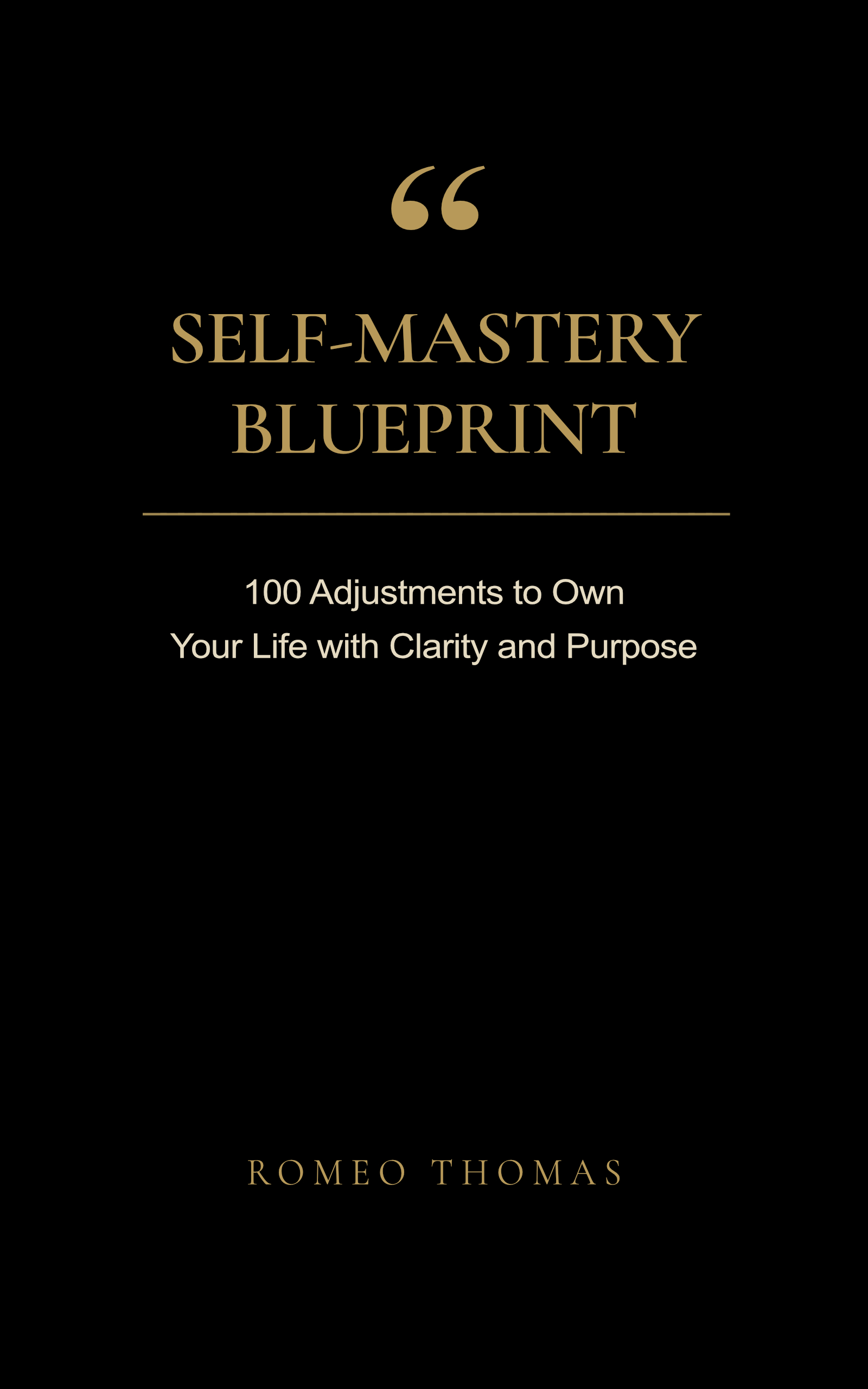 Self-Mastery Blueprint front cover